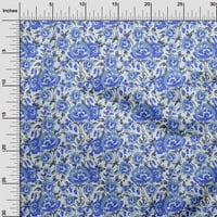 Onuone poliesterske spande plave tkanine Floralja šivaće tkanine uz dvorište tiskano diiy odjeća šiva