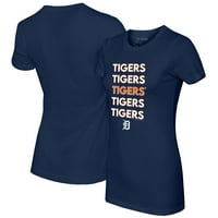 Ženska malena repa mornarica Detroit Tigrs Slogena majica