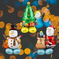 3D Santa, Snowman Oblik crtani folijski dječji igračke Stalni baloni Xmas ukrasi Party Decor Santa Balloons