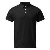 Košulje za muškarce Modni ležerni izrez Čvrsti gumb Majica kratkih rukava majica majica