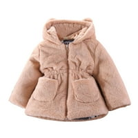 Toddler zimski kaput zadebljano WearToofroof Warm Hoodue Casual Comfort Baby Girl Wimse odjeća