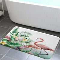 Flamingos prostirke za kupatilo za kupaonicu, tropska biljka u kupaonici Neulični upijaju se ispred