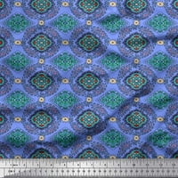 Soimoi Satin Silk tkanina Geometrijska, Paisley & Mandala Umjetnički dekor Tkaninski odštampano dvorište