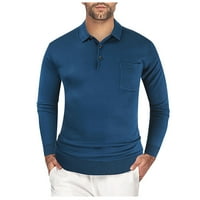 Košulje s dugim rukavima za muškarce, muške dugih rukava super meka čvrsta majica modne golf majice