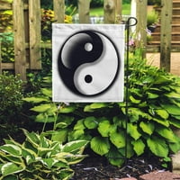 Yin i yang kao simbol taoizme dualnost komplementarnosti pseudo vrtna zastava ukrasna zastava kuće baner