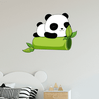 Inspirational naljepnice Beby Panda medvjed spavaju na bambusovoj stablu vinil zid naljepnica