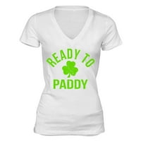 Xtrafly Odjeća ST PATRICK Dnevna košulja Spremna Paddy Shamrock Clover Irska ženska majica V-izrez