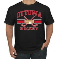 Divlji Bobby City of Ottowa Hockey Fantasy Fan Sports Muška majica, crna, velika