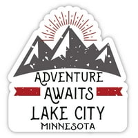 Lake City Minnesota Suvenir Vinil naljepnica za naljepnicu Avantura čeka dizajn
