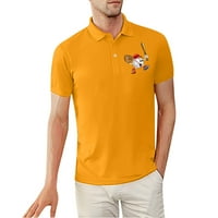 Majice PEDORT T MAN kratki rukav klasični muški modni labavi fit majica žuta, l