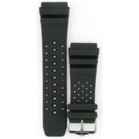 Citizen Watchband Crni gumeni kaiš srebrni ton od nehrđajućeg čelika, redovna dužina odgovara modelu
