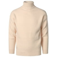 FESFESFES jesen i zimski džemper muški dnevni trend putovanja ličnosti Čvrsta boja turtleneck džemper