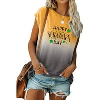 Beppter St. PATRICKS Dnevne majice St. Patricks Dnevne košulje za žene plus veličine Gradijentno pismo