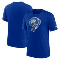 Muški Nike Royal Los Angeles Rams Rewind Logo TRI-Blend majica