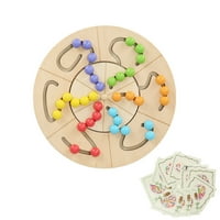 Dječje drvene perle Montessori, šarene perle boje Poredaju odgovarajuće perle za poboljšanje logičkog