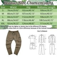 Ketyyh-CHN radne pantalone za muškarce multi džep casual hlače Pješačke hlače Grey, S