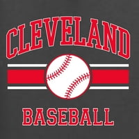 Divlji Bobby City of Cleveland Baseball Fantasy Fan Sports Muška majica, ugljen, 3x-veliki