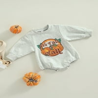 Novorođenčad Dječji dječak Halloween Outfits dugih rukava bundeve romper dukserice preveliki džemper