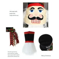 Toppers božićnog drva Balck Top Hat sa crvenim crnim bivolom Plaid luk Xmas Dekoracije Santa Gnome ukrasi