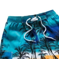 Plave plus kratke hlače Ležerne prilike za plažu Muške kratke hlače Muška kokosova drveće Ispisuje casual