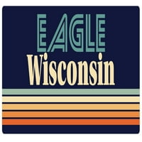 Eagle Wisconsin Frižider Magnet Retro dizajn