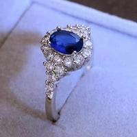 Mnjin Personalizirani metal full dijamantski mikroinlaid cirkon ženski prsten nakit poklon srebrna 6