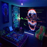 Goory Blacklight pokrivač zid viseći prekrivač Šarišna kuća Trippy tapiserija Spakosna soba 200 * 79