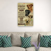 Slatki poster labrador pasa danas je dobar dan citate za posterama Giclee platno Umjetnički dekor UNFERMED