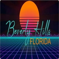 Beverly Hills Florida Vinil Decal Stiker Retro Neon Dizajn