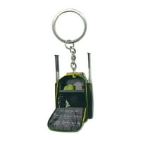 Yyeselk Mini bejzbol torbe za ključeve za ključeve za automobile Ruksak Dekoracija sportaša Suvenir