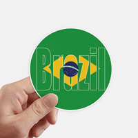 Brazil Država Zastava Naziv naljepnica okrugli zidni kofer za laptop