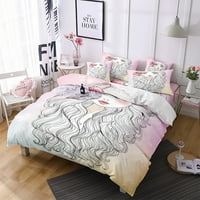 Kawaii slatka crtana posteljina set Twin za žene Muška dječja soba Decor Duvet poklopac i jastučnice