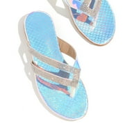 Francuske rumple ženske sandale Flip flops dame Kristalno plaža Klizači casual papuče cipele višebojni