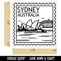Sydney Opera House Australija Destination Travel Samo-Inking Gumeni žig mastilo Stamper - plava mastila