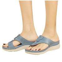 Sandale Žene Dressing Summer Summers Vintage šuplje odliv klizanje na klinovima Flip Flops Papuče za