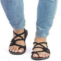 Ženske ručne ravne sandale Ortopedske sandale Boho cipele za plažu Neklizajuće ljetne pletenice Flip