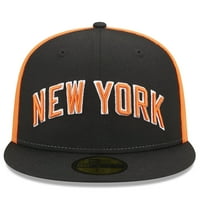 Muška nova era Black New York Knicks City Edition Zvanični 59FIFTY ugrađeni šešir