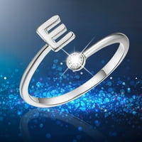 Pgeraug pokloni za žene Modni pozlaćeni srebro otvaranje slova s ​​dijamantskim prstenom dame nakita