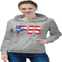 Puerto Rico zastava žene Fleece duksevi vrhovi pulover s kapuljačom s kapuljačom sa džepom sa džepom