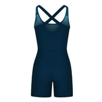Womens Workout Romper Trčanje Onesie Trendy Ležerne prilike Jedna odjeća Ljetne vježbe JumpSuits Gym