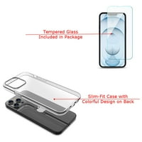 Slim-Fit Gel TPU Telefon futrola za iPhone Pro, sa zaštitnikom od kaljenog stakla