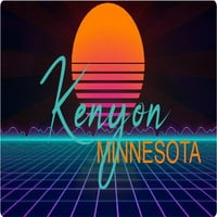 Kenyon Minnesota Vinil Decal Stiker Retro Neon Dizajn