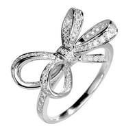 LowProfile za žene za žene djevojke puni dijamantni rub angažova nakit pokloni prstena