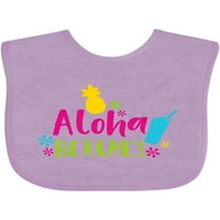 Inktastične plaže Aloha, cvijeće, ananas, koktel poklon baby boy ili baby girl bib