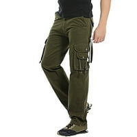 Uorcsa muške hlače traperice trening pune dužine labave plus veličine vanjske muške hlače vojska zelena