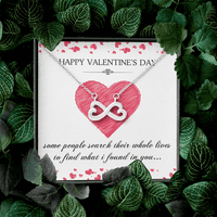 Sretan Valentinovo Infinity Heart ogrlica za ogrlice od srca
