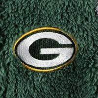Newbornorođen i novorođenčad Green Green Bay Packers Game Nap Teddy Fleece Bunting Full-Zip Sleeper