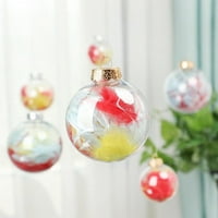 [Božićni ukrasi] 6 9 Plastična čista prozirna kugla otvorena bauble božićna stablo ukrasi poklon privjesak