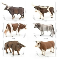 Simulacija kravlje goveda Akcijsko djelovanje Slatke poljoprivredne životinje Model ukrasi obrazovne