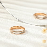 Vakki Rose Gold Tungsten Prstenovi za prsten za mojnu biserne ugrađene svadbene trake za večno angažiranje
